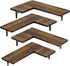 Set 4 Amada HOMEFURNISHING Corner Floating Shelves, of Corner Wall Shelves, Shelves for Wall Decor, Corner Wood Shelves