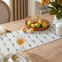 72 Inchs Caflife Boho Table Runner Long for Modern Farmhouse Room Home Decor, Blue and Beige Coffee Table Runner