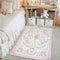 Collive 3x5 Nursery Rug, Boho Pink Floral Area Rugs Machine Washable, Soft