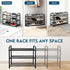 3-Tier Closet, 18"-30.5" LOFTEY Expandable Shoe Rack, Adjustable Metal Shoe Organizer Shelf, Small Shoe Rack