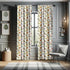 Ambesonne Cartoon Animal Window Curtains, 2-Panel Set with Rod Pocket, Savannah Lion Crocodile Pattern, 28" x 63",
