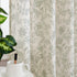 84 Inches Country 2 Set Lazzzy Linen Curtains Farmhouse Green Floral Print Curtains Long Back Tab Drapes for Living