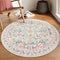 Lahome Sylvie Boho Light Pink Round Rug 4ft, Washable Small Circle Rugs