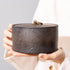 Canister,16.9 Oz /500ml Ceramic Food Storage Jar for Tea,Coffee Beans,Herb,Candy,Spices,Nuts (Stone Golden)