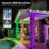 33ft 100 Dimmable Brizled Color Changing Christmas Lights, LED RGB Red White Blue Light String with Remote, Mini Light