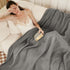 EMME 100% 60"x80" Muslin Grey Twin Blanket Cotton Bed Blankets for Adults and Baby Lightweight Soft Breathable All