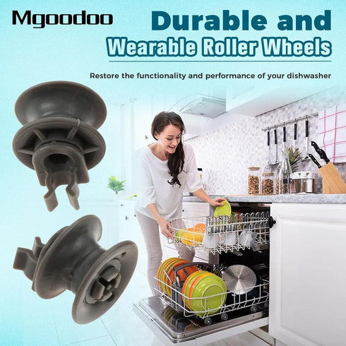 Mgoodoo 8-Packs 4581DD3002A Dishwasher Upper Rack Rollers, Replacement for L-G Dishwasher, 4581DD9001B