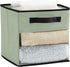 DECOMOMO Cube Storage Bins, 11 Inch Fabric Storage Bin with Clear Window, 6pcs for Clothes Toy Linen Organizers