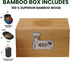 Miracles Bamboo Storage Box - Decorative Box with Lid and Combo Lock for Tea and Spice Storage