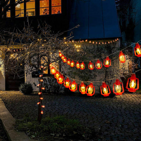 30 AceList LED Red Lantern String Lights for Bedroom Patio Garden Holiday Home Indoor Decorations, Mini Kerosene Lights