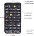 Cemueo Hanging Jewelry Organizer, Double Sided 80 Pocket Jewelry Storage Bag, 2 Layer Fabric Holder for Necklace,