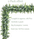 DearHouse Faux Eucalyptus Garland Plant, 2 Pack Artificial Vines Hanging Eucalyptus Leaves for Wedding Decor