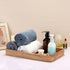 Hipiwe Decor,14.8"x 9.0"x1.8" Rattan Serving Tray Large Wicker Storage Basket Tray for Organizing Rectangular
