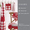 Elrene Home Fashions Farmhouse Living Buffalo-Check Pot-Holder Set, Rustic Kitchen Pot Holders, Set of 2, Red/White