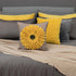 3D Sunflower Handmade Throw Pillow Cover - Decorative Pillowcase Yellow Plaid for Home Living Room Decor 18 x 18 Inch