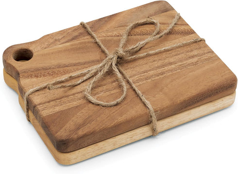 Ironwood Gourmet Montagu Sandwich Board Set, Acacia Wood, 2-Piece, 7.75 x 6 x 0.75 inches by Ironwood Gourmet