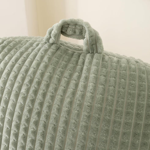 Flannel,Standard(17inch)) Reading Pillow for Bed,Large Backrest Reading Pillow with Arm Rest,Back Rest Support Cushion