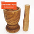 IMUSA USA Small Wood Mortar & Pestle
