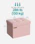 12.2 16.1 12.2 Inches, 286 lb ULSF102R01 SONGMICS MAZIE Collection - Small Folding Storage Ottoman, Foot Rest Stool, x