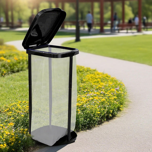UUFCTY Collapsible Trash Bag Holder Portable Garbage Bin Holder Stand for Kitchen Outside