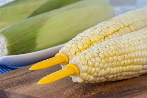 Fox Run 5398 Jumbo Corn Holders, Set of 8, Stainless Steel and Plastic