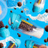 CRUNCHCUP XL Blue - Portable Plastic Cereal Cup for Breakfast On the Go, To Go Cereal and Milk Container, No Spoon