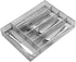 JANE EYRE Drawer Organizer, Silverware Flatware Storage Divider, 5 Component Mesh Wire with Non-slip Feet