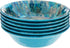 Radiance Teal Melamine 7.5" All Purpose Bowl Set of 6 - Deep Break-Resistant Bowls for Salad, Soup, Pasta, Snacks