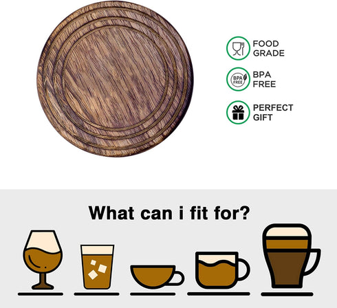 Divit Coasters Wooden for Drinks, Eco-Friendly, Absorbent Handcrafted Coasters with Antique Look (Elephant)