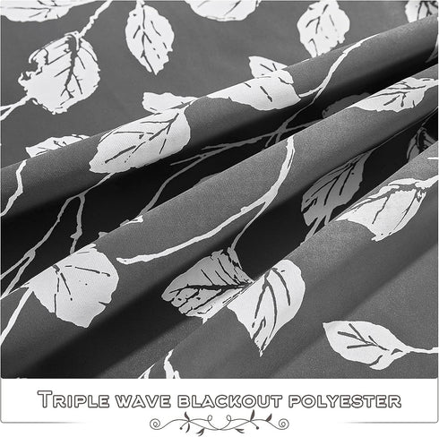 KGORGE Blackout Curtains - Thermal Insulated Soundproof Drapes for Living Room, Grey, 2 Pieces