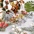 LEBERY 14Pcs 7.8 Inch Gold Christmas Glitter Berries Stems Christmas Tree Picks Artificial Christmas Picks Stems Faux
