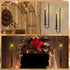 9.6" 16.5" Set Stairway(Dark,2 Set) Tessco for you Metal Wall Mount Candle Sconces with LED Flameless Taper Candles