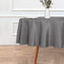 sancua Round Tablecloth - 60 Inch Water Resistant Washable Polyester Table Cover for Dining, Light Grey