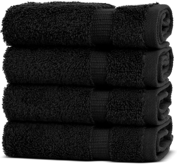 Chakir Turkish Linens, Hotel & Spa Quality 100% Cotton Premium Turkish Towels, Soft & Absorbent (4-Piece Washcloths)