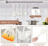 TeamFar 7-Piece Silicone Cooking Utensils Set, Heat Proof Kitchen Tools for Nonstick Cookware, White