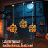 Lights,3 Pack 48LED Halloween Window Pumpkin String Light with Battery Operated,Timer Memory Hanging Orange Halloween