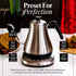 Gooseneck Electric Kettle with Temperature Control & Presets, 1L Stainless Steel Tea & Pour Over Coffee Kettle