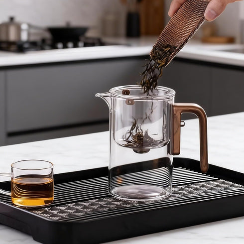 20 oz (600 ml) Enchanted Tea Pot, Magic Tea Pot for Loose Leaf Tea Steeper, Heat Resistant Borosilicate Glass Teapot