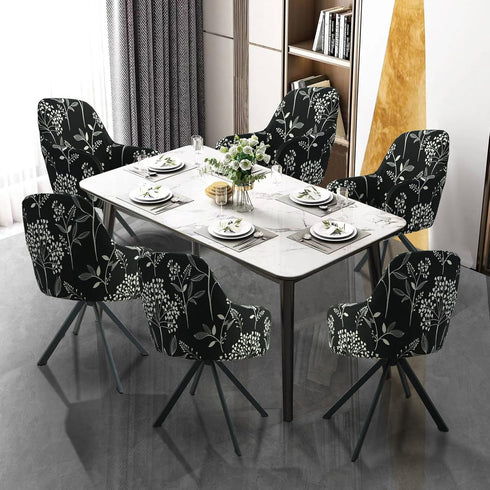 Iauddy Swivel Armchair Accent Dining Chair Cover for Office, Stretch Mid-Back Office Desk Chair Sliopcover Leisure Arm