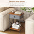 VECELO Night Stand, Nightstand, Small End Table for Small Spaces, Wood Side Table for Living Room, Bedside Table