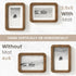 4x6 4 6 3.5x5, FLYJOE Picture Frame, Natural Solid Walnut Wood Photo Collage Frame with HD Tempered Glass, Modern