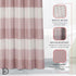 Dainty Home Waffle Weave Shower Curtain - Ombre Striped Pattern in Blush 70" x 72" Water Resistant