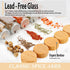 Glass Spice Jars with Bamboo Airtight Lids, 6 Pack, 4 oz Square Bottles with Shaker Lids