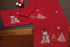 DII Christmas Kitchen Embroidered Table Décor Collection, Snowman Placemat Set, 13x19, Red, 4 Piece