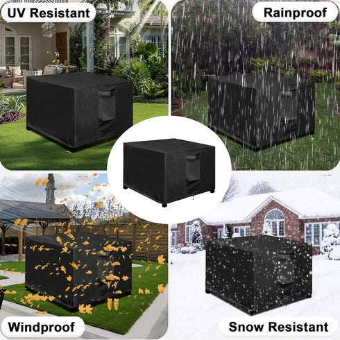 33L 33W 17H Inch, OutdoorLines Outdoor Waterproof Patio Ottoman Covers - Square UV-Proof Patio Side Table Cover