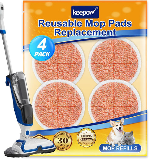 KEEPOW Spinwave Replacement Pads Compatible with Bissell Spinwave Powered Hard Floor Mop