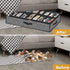 Under Bed Shoe Storage Organizer, Fits 16 Pairs Shoes and 4 Pairs Boots, Extra Large Bins for Closet, Black, Set of 2