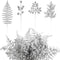 Moucuny Christmas Glitter Artificial Picks Set Leaf Sprays Cedar Picks Glitter Berries Stems