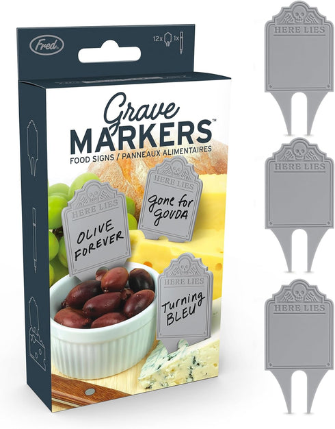 GRAVE MARKERS, Set of 12 Reusable Food Signs