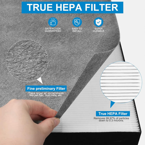 Air220 Air320 HEPA Filter Replacement for Bissell Air220 Air320 2768A 2609A, Includes 2 Pack True HEPA Filter
